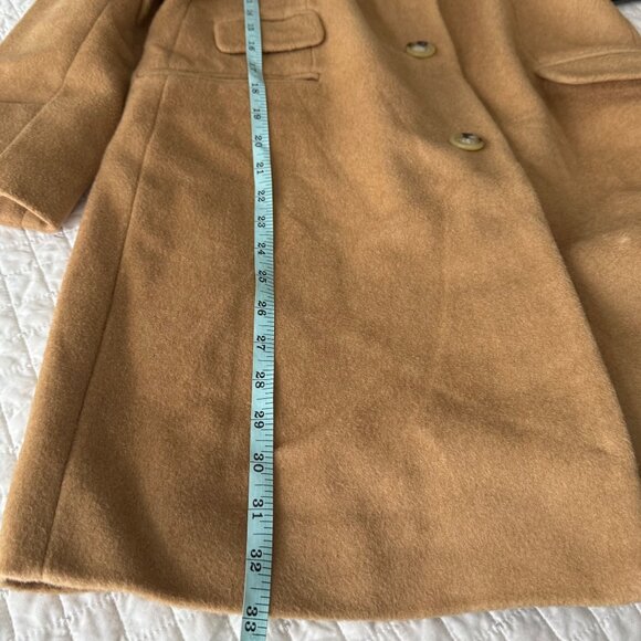 NWOT, Lauren Ralph Lauren Womens Tan Wool Blend Single Breasted Coat Size 4P - Picture 10 of 11